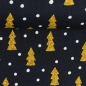 Mobile Preview: Baumwolle "Joel" Weihnachten Tannenbaum Bäume gold